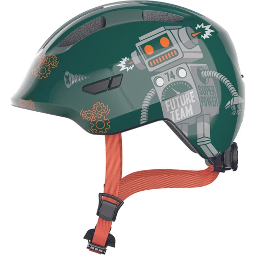 ABUS kerékpáros gyerek sisak Smiley 3.0, In-Mold, green robo, M (50-55 cm)