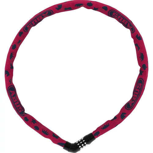 ABUS láncos lakat jelkóddal Steel-O-Chain Symbols 4804C/75, pink