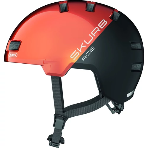 ABUS kerékpáros városi sisak Skurb ACE, ABS, goldfish orange, M (55-59 cm)