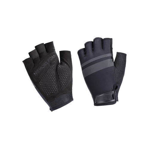 BBW-59 kerékpáros kesztyű HighComfort emlékező szivacsos, fekete L