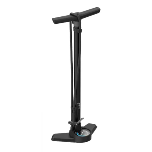 BBB Cycling kerékpáros állópumpa BFP-41 AirSwitch, alumínium és acél, nagy nyomás vagy nagy volumen funkció, fekete