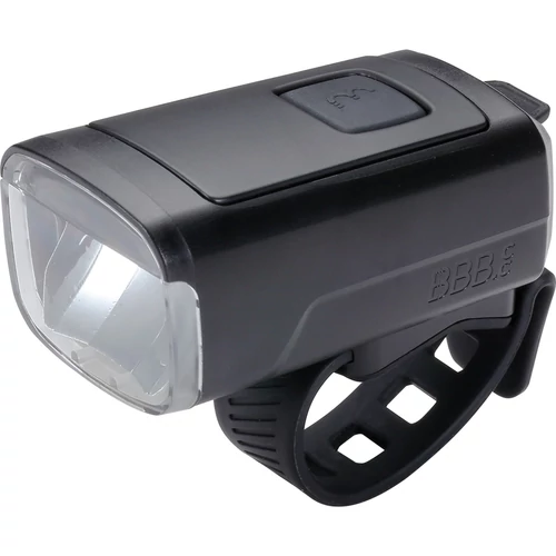 BBB Cycling kerékpáros első lámpa BLS-230 Stud50, 200 lumen, 4 mód, micro USB tölthető 2500 mAh akku, gumis felfogatással