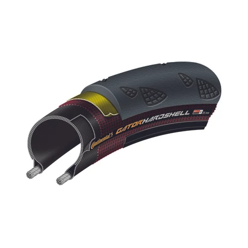 Continental gumiabroncs kerékpárhoz 23-622 GatorHardshell 700x23C fekete/fekete, DuraSkin hajtogathatós