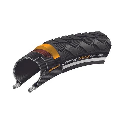 Continental gumiabroncs kerékpárhoz 47-507 Contact Plus 24x1,75 fekete/fekete, reflektoros