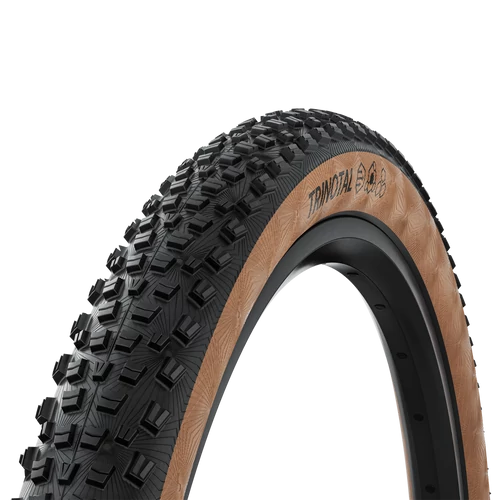 Continental MTB kerékpáros külső gumi 60-622 Trinotal Race Rapid 29x2,4, hookless felni kompatibilis, tubeless ready, fekete/tansparent hajtogathatós Skin