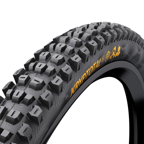 Continental MTB kerékpáros külső gumi 60-622 Kryptotal-F Enduro SuperSoft 29x2,4, hookless felni kompatibilis, tubeless ready, fekete/fekete, hajtogathatós, előre