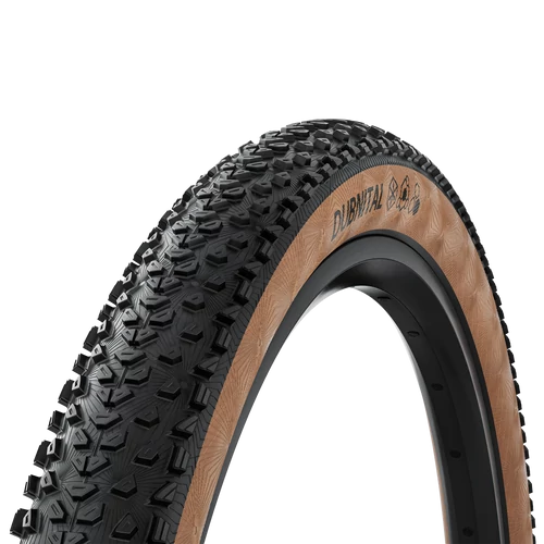 Continental MTB kerékpáros külső gumi 60-622 Dubnital Trail Rapid 29x2,4, hookless felni kompatibilis, tubeless ready, fekete/transparent hajtogathatós Skin