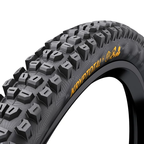 Continental MTB kerékpáros külső gumi 65-584 Kryptotal-R Downhill Soft 27,5x2,6, hookless felni kompatibilis, hookless kompatibilis, tubeless ready, fekete/fekete, hajtogathatós, hátra
