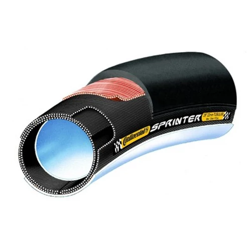 Continental tömlős gumiabroncs kerékpárhoz 26x22mm Sprinter fekete/fekete, Skin