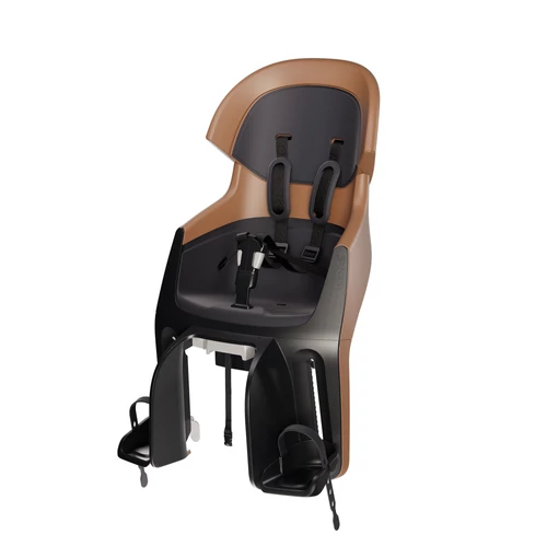 Bobike hátsó gyerekülés EXCLUSIVE Evolve maxi, csomagtartóra szerelhető, dönthető, magasságban állítható extra fejtámasszal és rugós csillapítással, fahéj barna