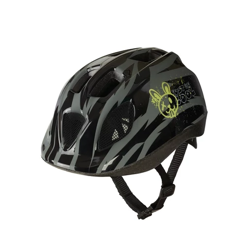 Polisport kerékpáros gyerek sisak Cool Rabbit fekete/szürke/mintás, S (52-56 cm)