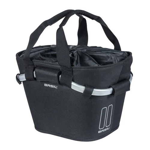 Basil első kosár Classic Carry All Front Basket, KF kompatibilis, kormányadapter nélkül (BA 70177), fekete