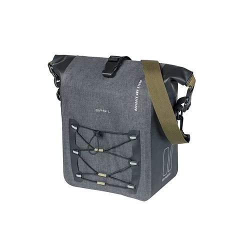 Basil egyoldalas táska Navigator Storm M, MIK Hooks, 12-15 l, fekete