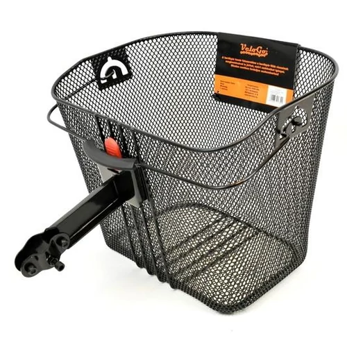 VeloGo első adapteres kerékpár kosár fekete