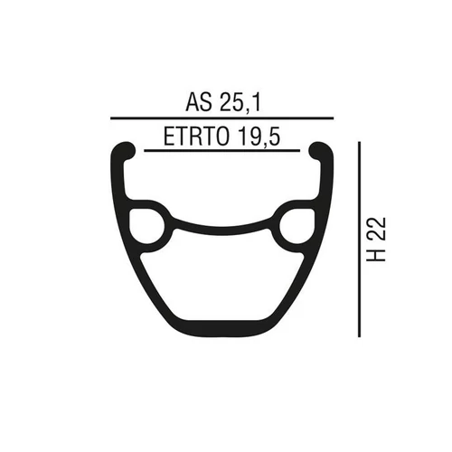 Abroncs 26" (559) 36H alu df. fekete P.DISK szege.
