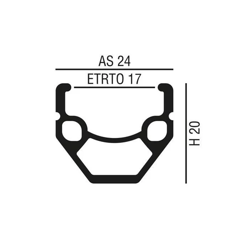 Abroncs 28" (622) 36H alu df. fekete V3 V-fék szeg