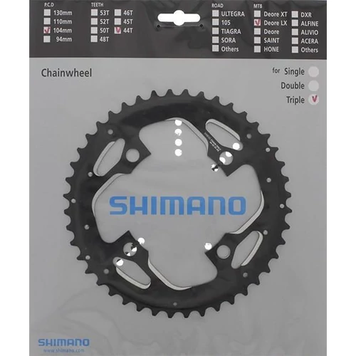 Lánckerék 44F Shimano FCT671 fekete 3x10 PDC 104mm