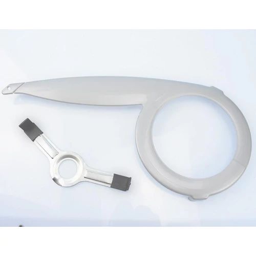 Láncvédő 44-48T ezüst müanyag + tartóvas