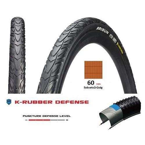 Köpeny 700x35C ARISUN METRO RUNNER K Defense 1,5mm