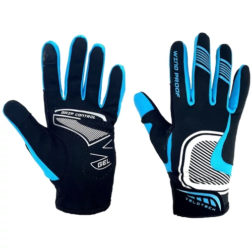 Kesztyű felnőtt hosszú kék S/M