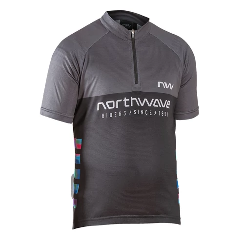 Mez NORTHWAVE FORCE EVO JUNIOR rövid FEKETE/PIROS