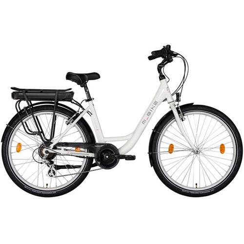 M-BIKE E-CITYLINE 728, SELYEM SELYEM FEKETE 43cm, 28'', BAFANG agymoto