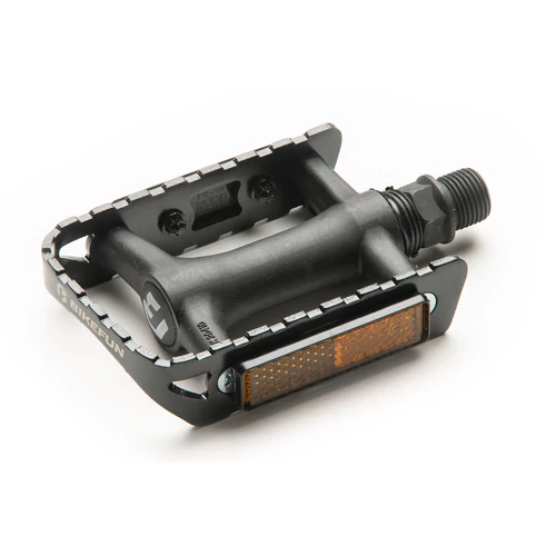 Pedál BIKEFUN HIKER MTB PP body, alu keret, ezüst/fekete