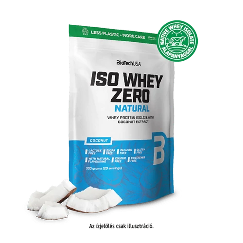 Iso Whey Zero Natural tejsavófehérje izolátum alapú italpor - 500 g kókusz ízű