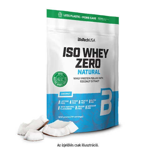 Iso Whey Zero Natural tejsavófehérje izolátum alapú italpor - 1816 g kókusz ízű