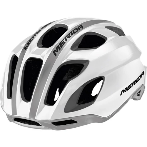 Fejvédő MERIDA TEAM RACE fehér/szürke (56-60 cm)