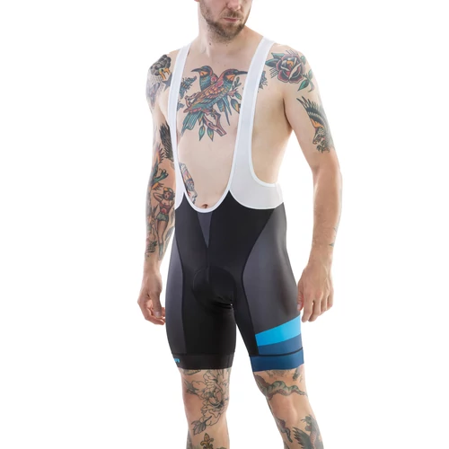 Nadrág MERIDA CX DESIGN rövid L fekete/kék kantáros - 740566-422