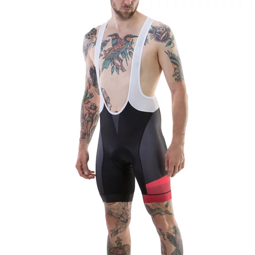 Nadrág MERIDA CX DESIGN rövid kantáros S FEKETE/PIROS 422
