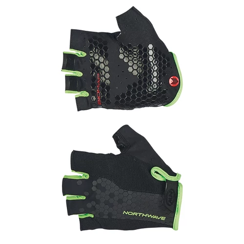 Kesztyű NORTHWAVE GRIP rövid L fekete-fluo zöld