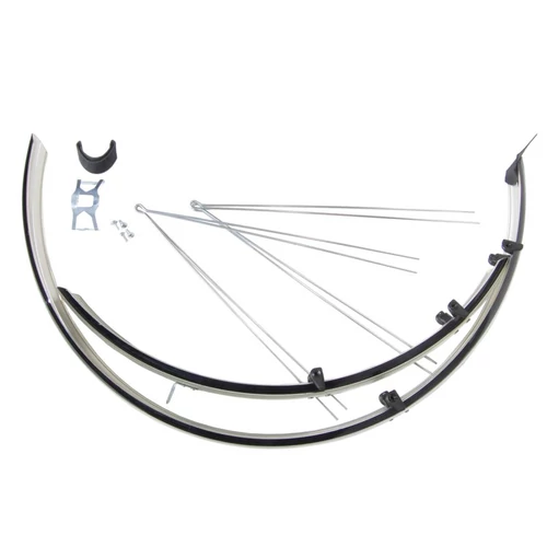 Sárvédő BIKEFUN Trekking alu plastic fekete-ezüst-fekete - OR48B-S-B