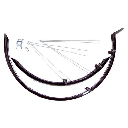Sárvédő BIKEFUN 24 MTB alu plastic ezüst-fekete-ezüst - OR58/24B