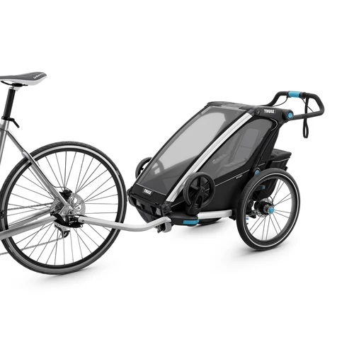 Utánfutó THULE CHARIOT SPORT 1 BLACK (kerékpáros, sétáló, és futó kit a csomagban) 1 gyereknek