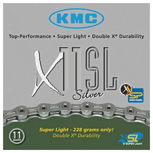 Lánc KMC X11SL SILVER 1/2x1/128 114L