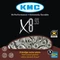 Lánc KMC X8 8 speed MTB 1/2 x 3/32 116L