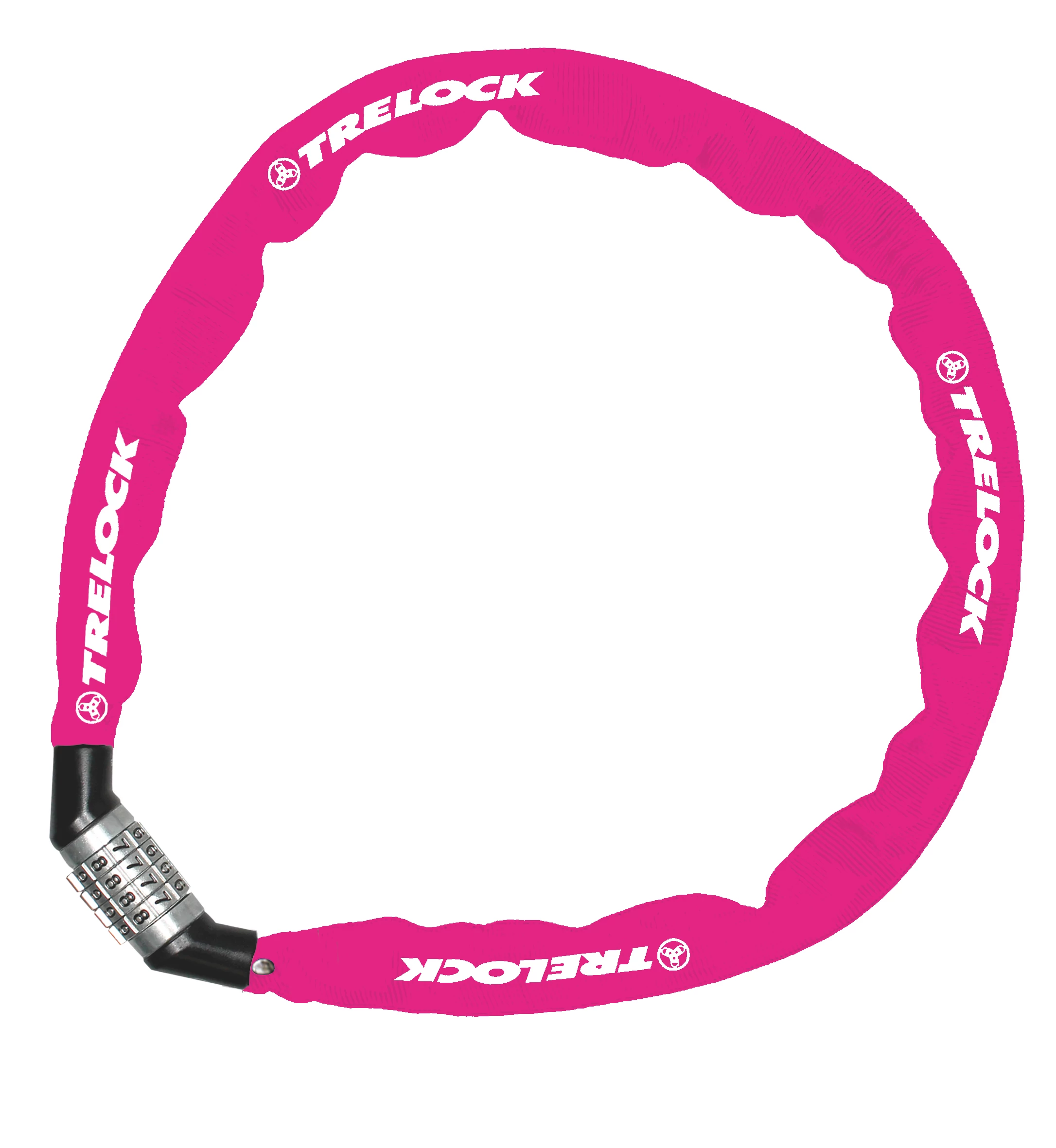 Trelock BC 115 Code számzáras láncos zár [pink, 60 cm]