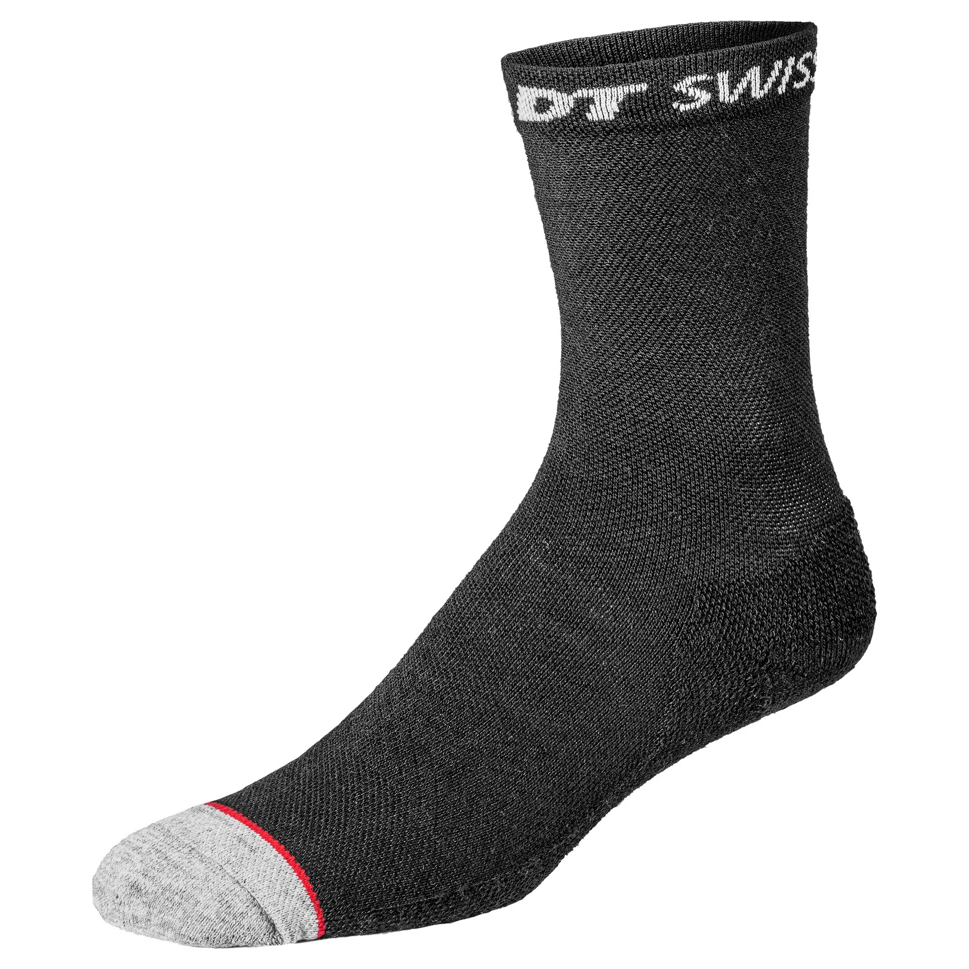 Zokni DT Swiss MTB fekete/szürke 80% merino S 35-38 ÚJ