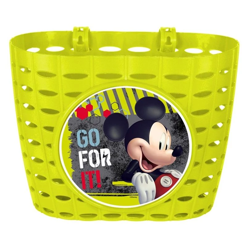 Gyermek bicikli első kosár disney mickey neon zöld