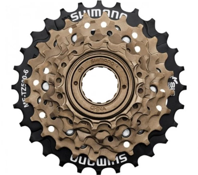 Shimano racsni 6-os sis 14-28t shimano amftz-500-6, barna/fek