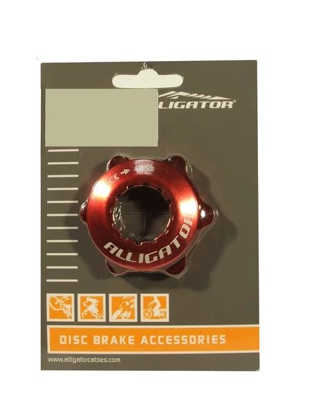 Alligator center lock adapter piros záró gyűrűvel