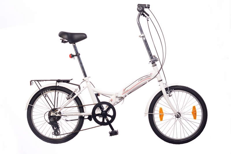 Neuzer folding city Camping kerékpár 20-as fehér/fekete- piros