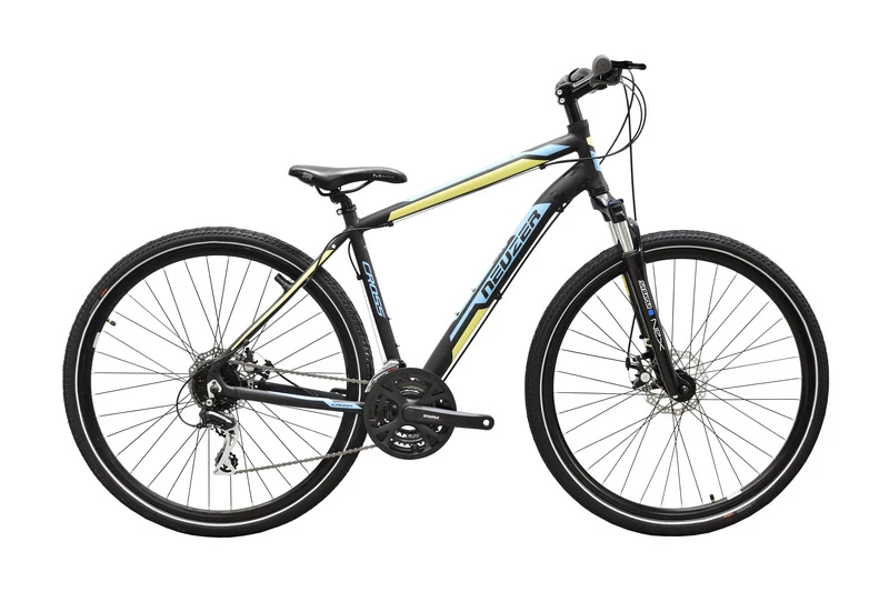 Neuzer x200 disc férfi Cross trekking kerékpár fekete/kék- sárga 19