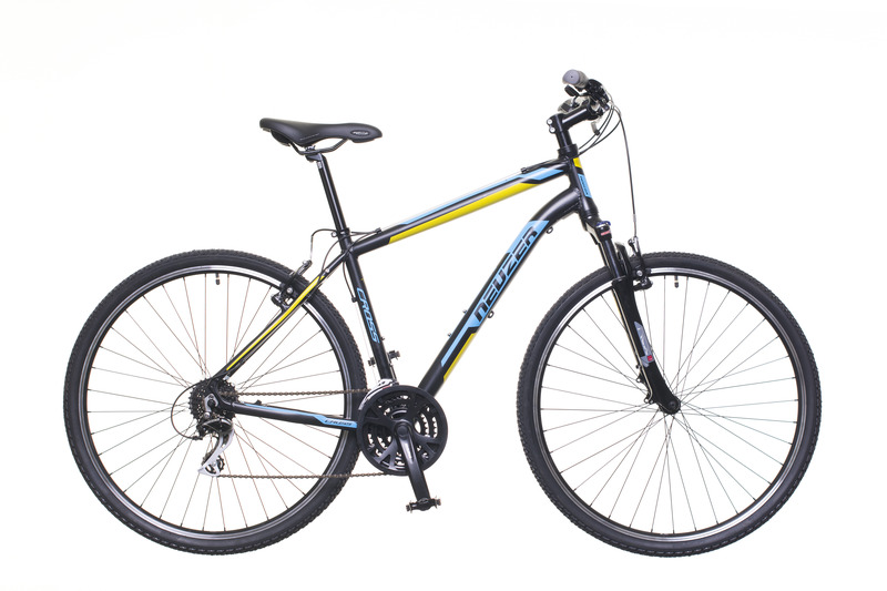 Neuzer x200 férfi Cross trekking kerékpár fekete/kék-sárga 21