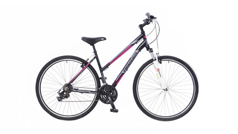 Neuzer x100 női Cross trekking kerékpár fekete/szürke-pink 17