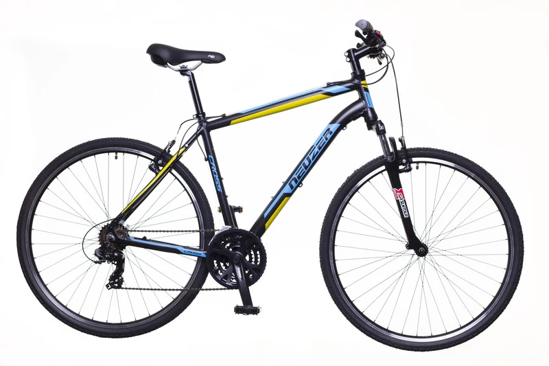 Neuzer x100 férfi Cross trekking kerékpár fekete/kék-sárga 19
