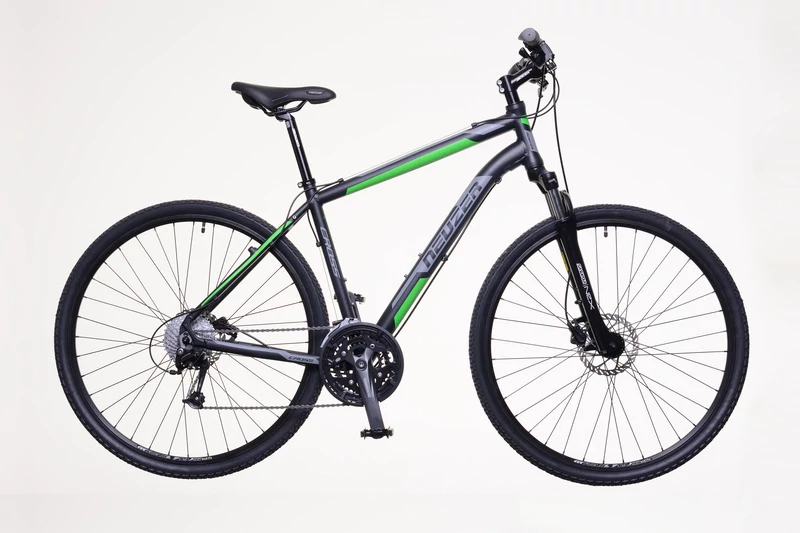 Neuzer x400 férfi Cross trekking kerékpár fekete/zöld-szürke 17