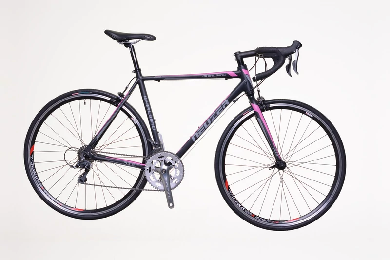 Neuzer országúti kerékpár whirlwind 100 fekete/magenta fehér 58 cm